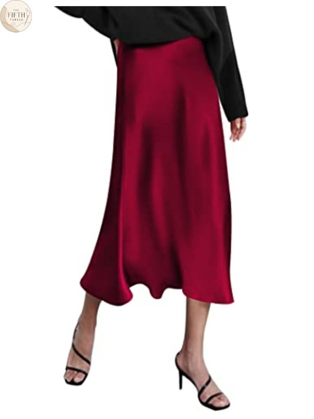 High Waist Satin Silk Midi Skirt Elegant Fishtail Party Formal Wedding